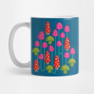 FOREST BIOME MAGIC MUSHROOMS Playful Psychadelic Spotted Woodland Forest Toadstools Mug